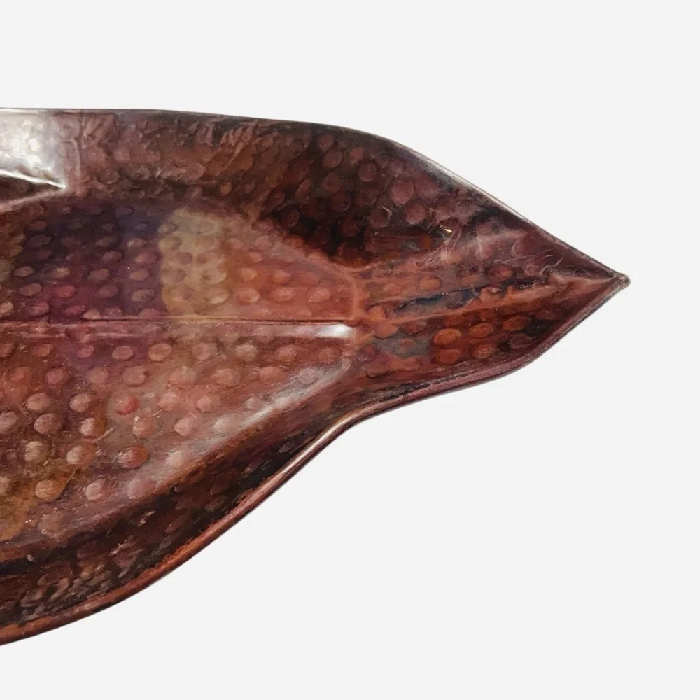 Pier 1 Hammered Metal Leaf Tray Platter 23